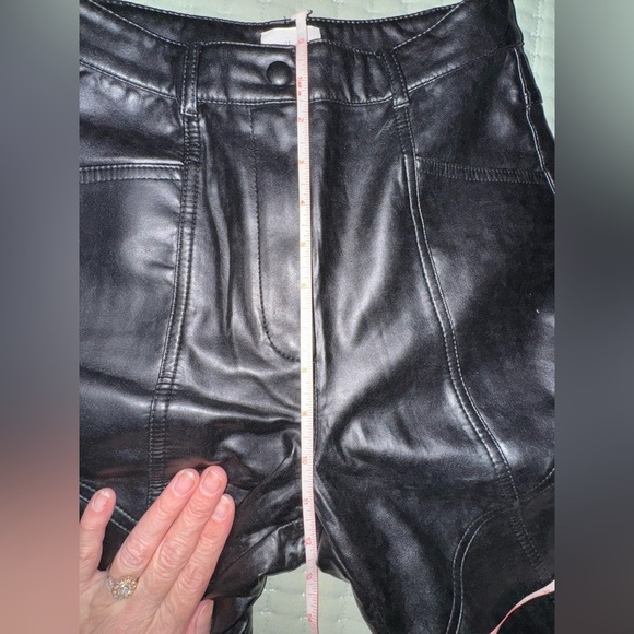 Aritzia Wilfred Melina Pants Womens Faux Leather Straight Leg Size 2 EUC - Picture 8 of 13
